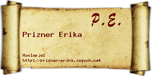 Prizner Erika névjegykártya